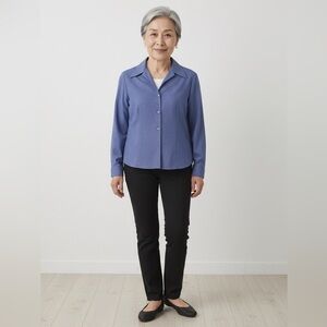 Banana Republic small check button down blouse.  Size: Small